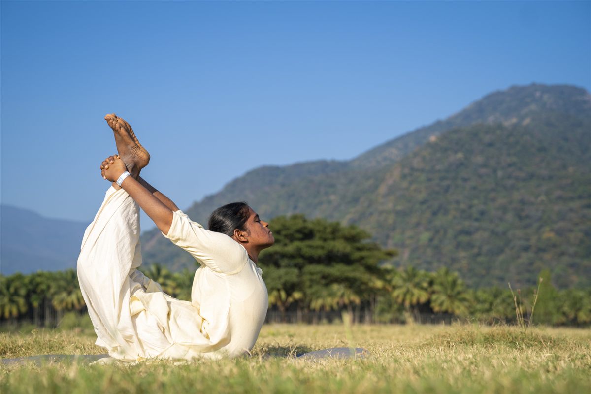 Yogasanas session at Yoga Darshana, Udupi
